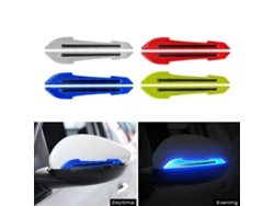 2 Tiras Reflectantes 3d Para Parachoques De Coche, Pegatinas Para Espejo Retrovisor, Pegatinas Reflectantes De Seguridad, Pegatinas De Advertencia Ref