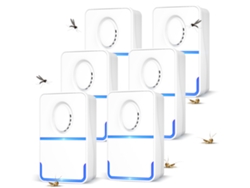 Repelente Ultrasónico Enchufable Para Plagas, Paquete De 6 Unidades Para Mosquitos, Ratas, Insectos Y Arañas, Cobertura De 850 A 1300 Pies Cuadrados. Seguro Para Humanos Y Mascotas.