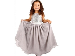Vestido De Princesa Con Lentejuelas Para Niñas, Ideal Para Fiestas, Bodas, Damas De Honor O Como Tutú - Nuevo