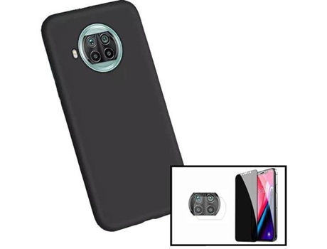 Kit Funda y 2 Protectores de Cristal Templado Xiaomi Mi 10T Lite 5G Anti-Spy Negro