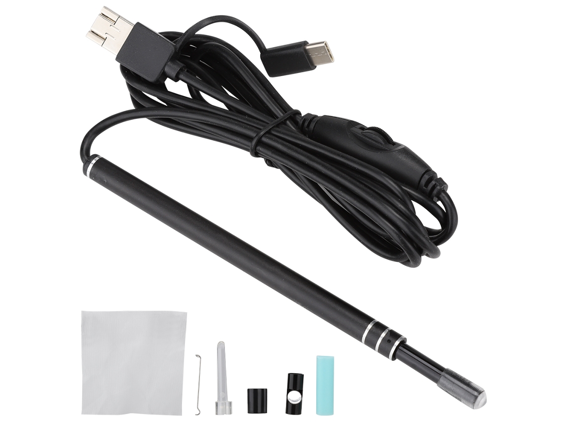 Endoscopio De Oído Con Cámara Hd Para Pc Con Windows Y Teléfonos Móviles Android Con Puerto Usb Tipo C.