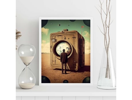 NACNIC Poster Maleta Planeta En Estilo Surrealismo Cinematográfico Ilustraciones Y Grabados De Historieta Abstracta Y Artística A3