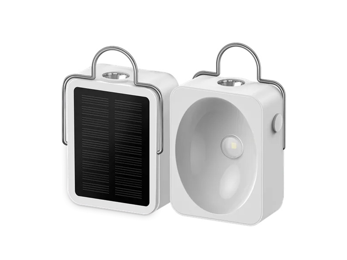 Rebe-2 Piezas Lampara Solar Inteligente Oraimo Exterior Carga Solar 2 Modos De Iluminación Pared O Sobremesa Blanca