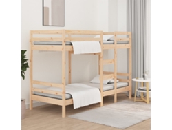 Cama Litera Sin Colchón Madera Maciza De Pino 90x200 Cm
