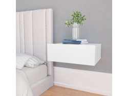 Mesa Cabeceira LOVELY HOME Mesinha Suspensa 2 Pcs 40X30X15 Cm Contraplacado Branco