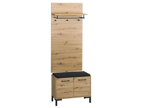 Perchero y Zapatero Liora de Madera con 2 Puertas para Recibidor PETITS-MEUBLES