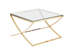Mesa de centro de estilo glamuroso BELIANI Ringgold de Acero inoxidable Dorado 70x70x45