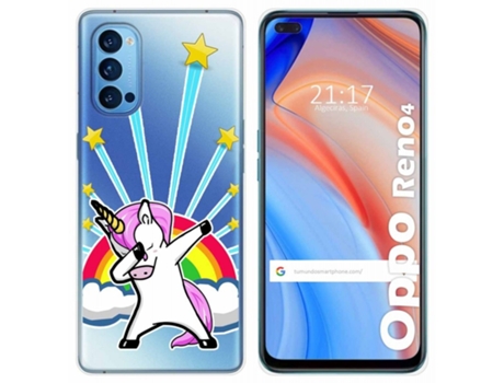 Carcasa Oppo Reno 4 5G TUMUNDOSMARTPHONE Dibujos Transparente Multicolor