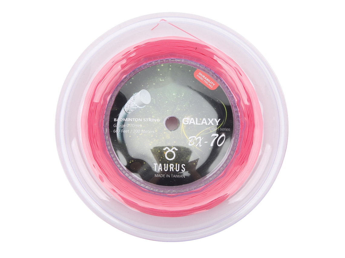 Urbannova-cuerda Para Raqueta De Bádminton Powerti Bx70 De Nailon Elástico De 0,7 Mm, Carrete De 200 M, Color Rosa