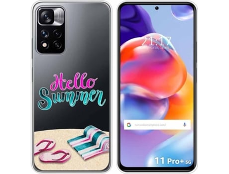 Carcasa para Xiaomi Redmi Note 11 Pro+ Plus 5G TUMUNDOSMARTPHONE Dibujos Transparente Summer Multicolor