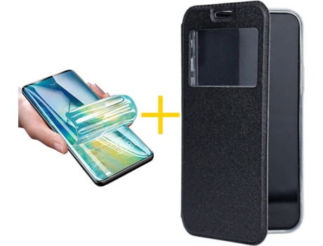 Carcasa + Protector de Pantalla para Samsung Galaxy S21 Plus 5G ACCETEL Negro