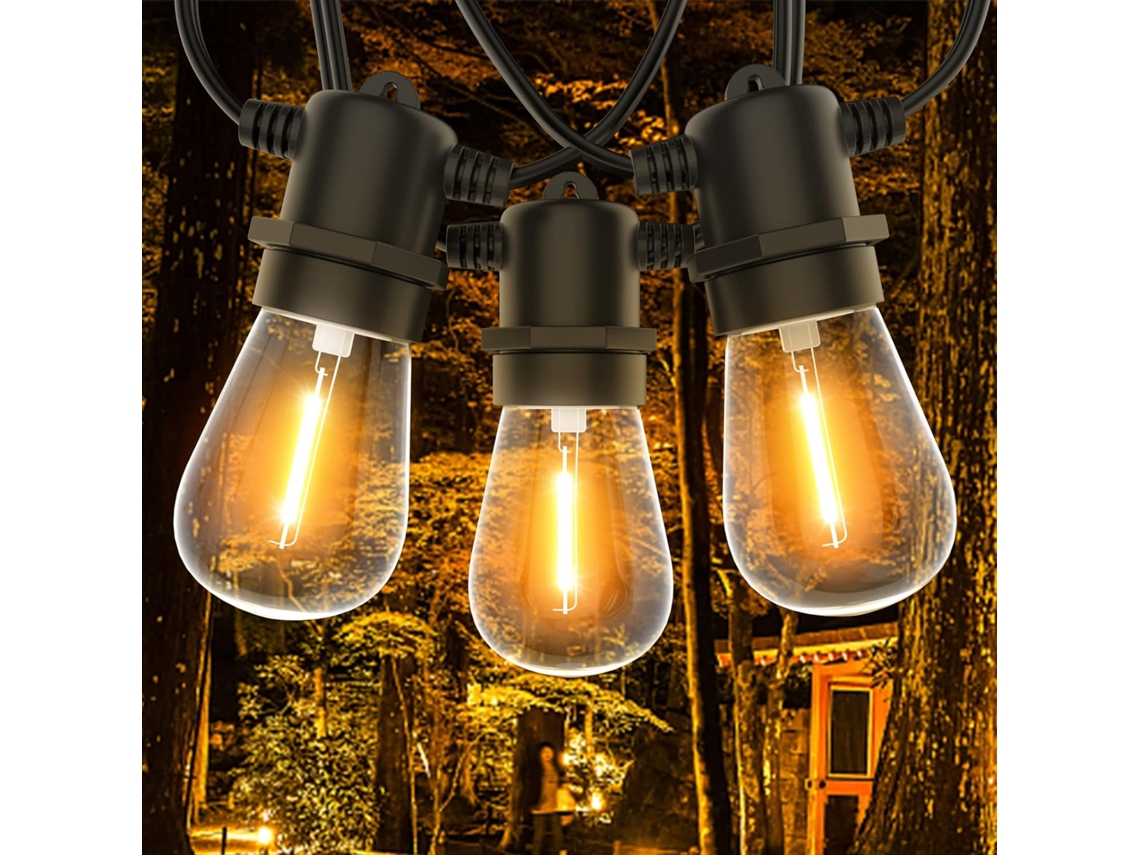 Grinalda Luz 10m, Interior S14, Exterior Led À Prova D'água Pátio Casamento Festival Camping Luzes Ambiente Decorativas