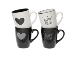 Taza Mug Versa Hearts Gres (8,1 X 10,5 X 8,1 Cm)