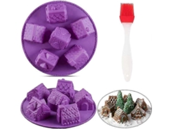 Molde de silicona para hornear cuencos, 2 piezas, forma de casita de jengibre 3D, para magdalenas y casitas de Chaberlu