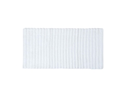 Homescapes Ribbed Cotton Spa Style White Bath Mat
