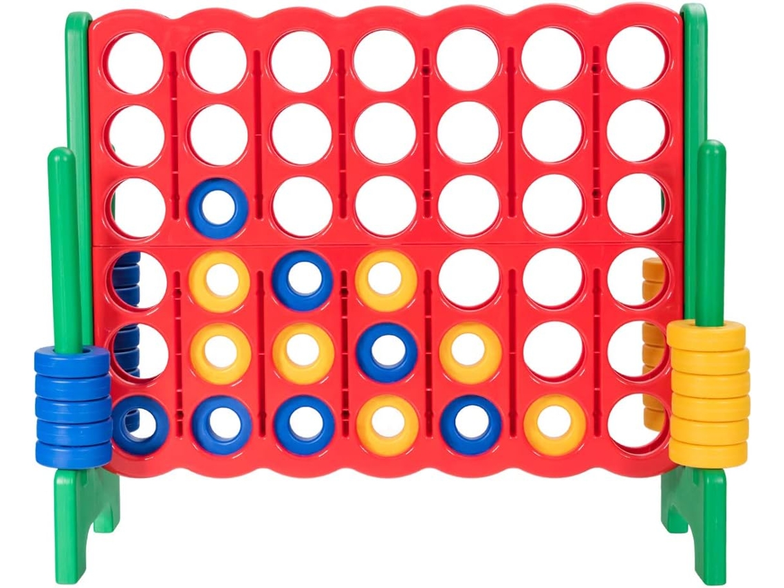 Juego de Match Juego de Aritmético y Educación con 42 Anillos Gigantes y Controles Deslizantes para Niños y Adultos 120 x 42 x 104cm Verde y Rojo COSTWAY