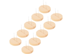Lote De 10 Soportes De Madera Para Muñecas De Ganchillo Con Agujas Dobles Y Bases Redondas 5