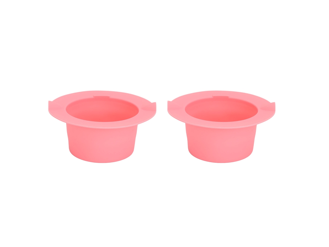 2 Piezas Liner De Cera De Silicona Para Calentador De Cera Taza Reemplazo 400ml Rosa Para Hogar Y Salón Profesional