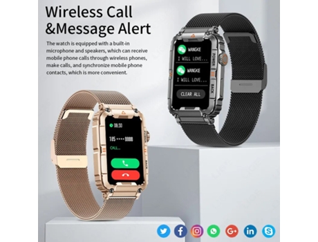 Reloj inteligente a la moda para hombre, con llamadas Bluetooth, monitoreo de salud, relojes inteligentes para mujer, GPS, pista deportiva, reloj i...