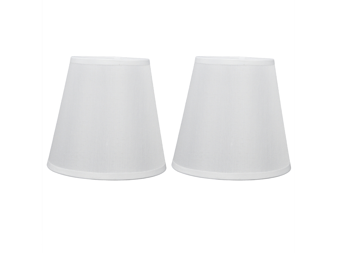 2026-2pcs Lámpara De Tela Estilo Europeo Clip On Para Lámpara De Techo Pared E14 Tuerca Pt06 Beige