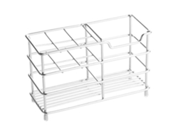 KOFIHETY Portecepillos, Portecepillos de Acero Inoxidable, Accesorio Duradero para Baño, Organizador con Aireación y Limpieza