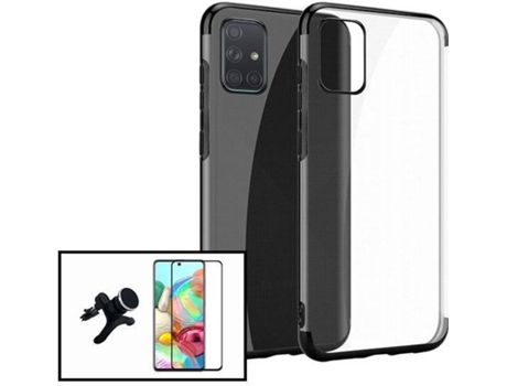 Kit Funda, Protector y Soporte Samsung Galaxy A71 5G UW PHONECARE Negro