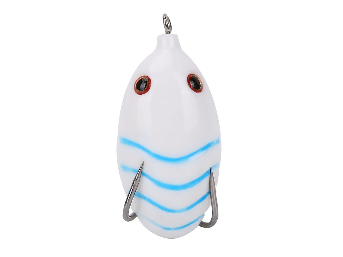 Cebo artificial para ranas, silicona blanca