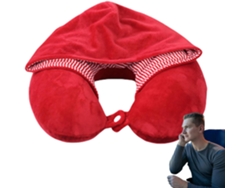 Almohada Cervical Con Capucha, Tipo Jersey Para Viajes, Ideal Para Dormir En Avión, Suave, Con Forma De U Y Que Proporciona Buen Soporte.