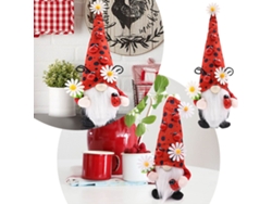 Decoração De Primavera E Verão Para Gnomos Sentados Sem Rosto.