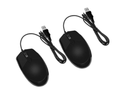 Ratón Usb Con Cable De 3 Botones, Paquete De 2 Unidades, Color Negro, Diseño Ergonómico, Plug And Play, Amplia Compatibilidad.