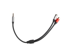 Cable De Audio 1 Dividido En 2, 3,5 Mm Macho A 2 Rca Hembra, Cable Estéreo Para Subwoofer, 0,3 M 11,8 Pulgadas