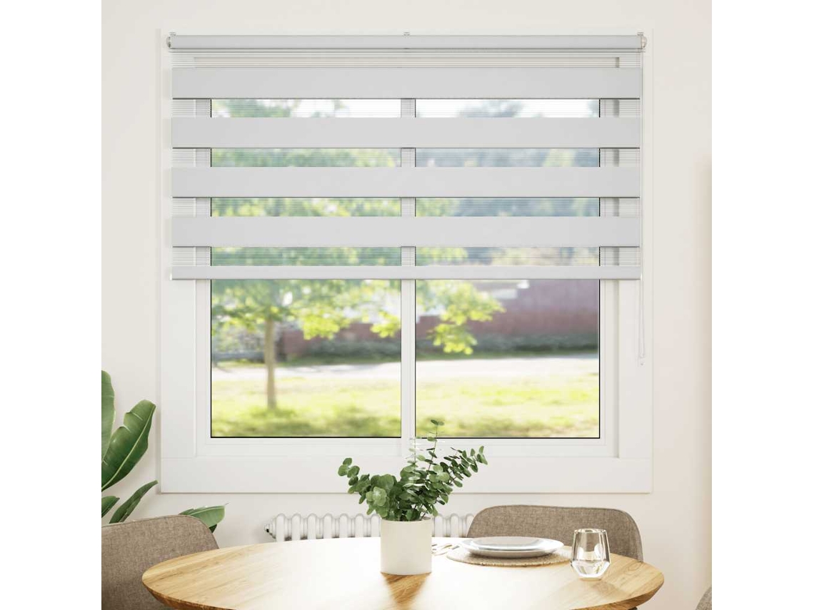 Maison Exclusive - Estor Cebra Blanco 145x150 Cm Tejido Ancho 140,9 Cm Poliéster