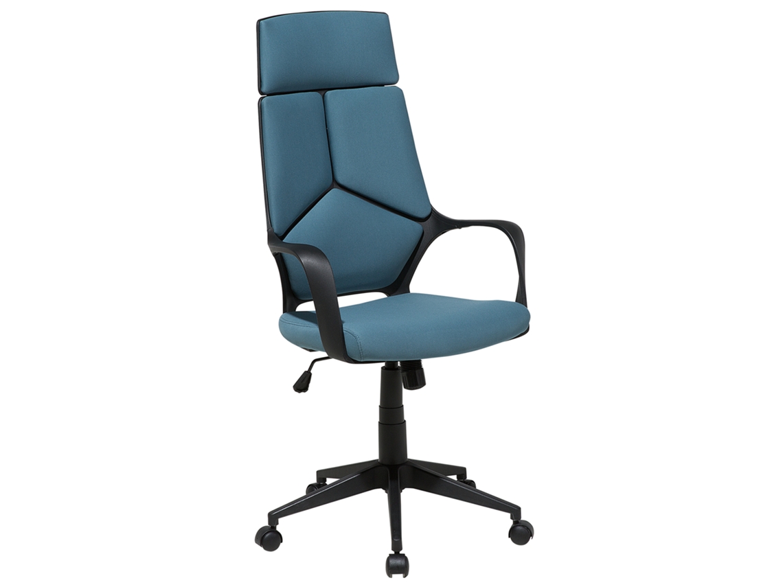 Cadeira De Escritório Beliani Delight Ii De Tecido Azul 64x64x126