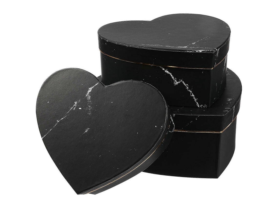 Juego de 3 cajas con forma de corazón para guardar dulces y envolver regalos. Hengjian