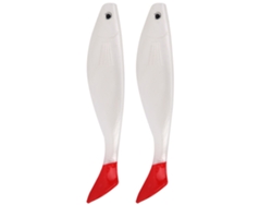 2 Peças/lote Isca Artificial Nova E Vívida Para Pesca Bait Acessório (branco Vermelho)