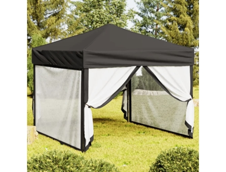 MAISON EXCLUSIVE Carpa para fiestas plegable con paredes gris antracita 3x3 m