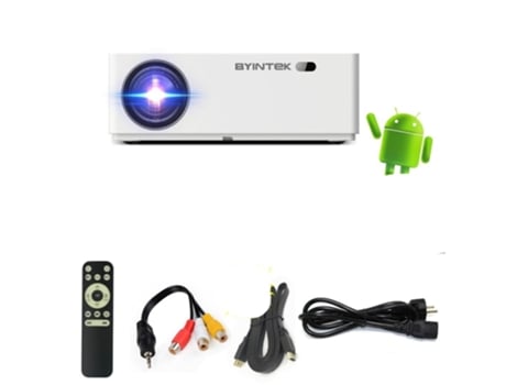 Proyector SLOWMOOSE K20 Full HD 4K 3D Android Wi-Fi LED [Versión inteligente]