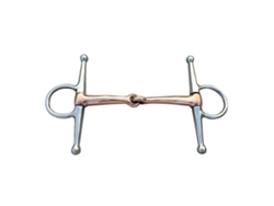 Herradura flexible para equitación, acero inoxidable, almohadillas completas, cobre, doble articulación, doble cierre, 135 mm