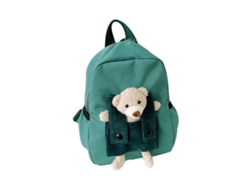  Mochila de Estudante DIGITALLAB Para Niños, Linda Caricatura, Fácil De Llevar, Peso Ligero (Verde)