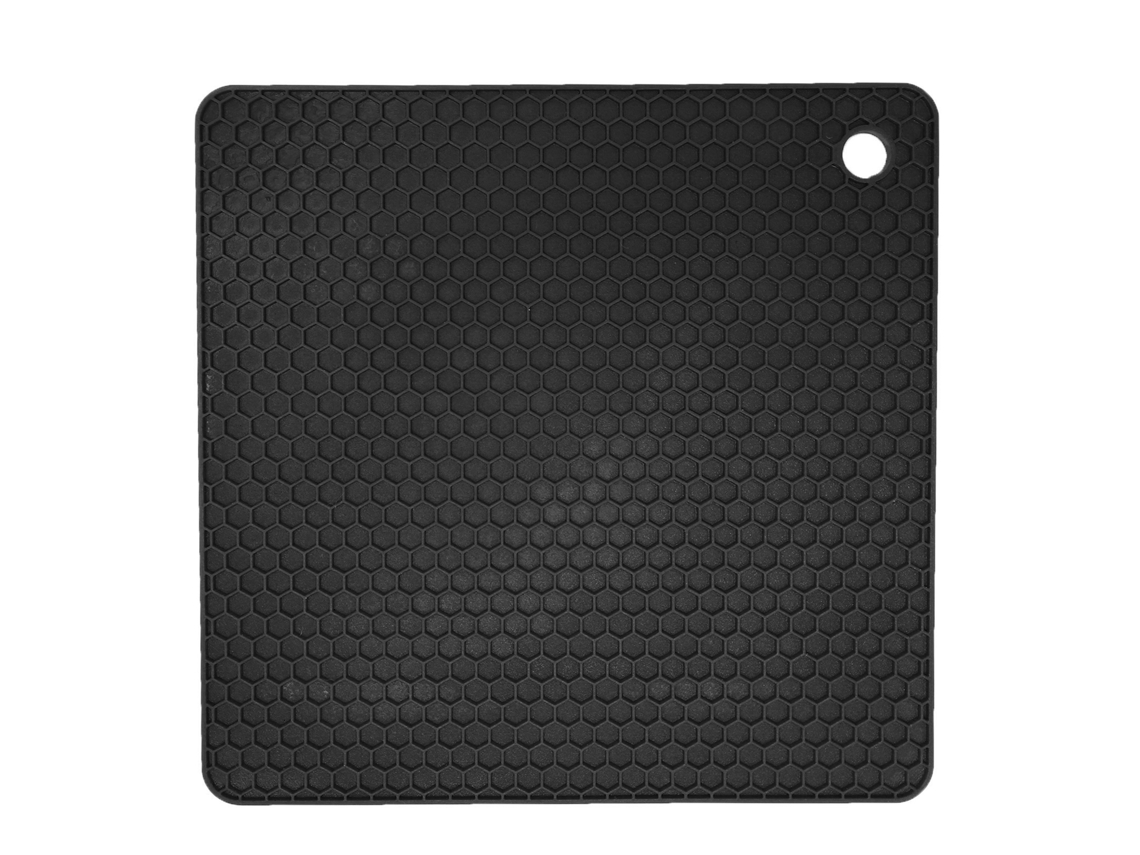 Almohadilla De Silicona Aislante De Calor Cuadrada Antideslizante Para Olla Cazo Bowl Negro Espesorada