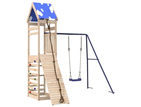 Parque infantil de exterior de VIDAXL madera maciza de pino