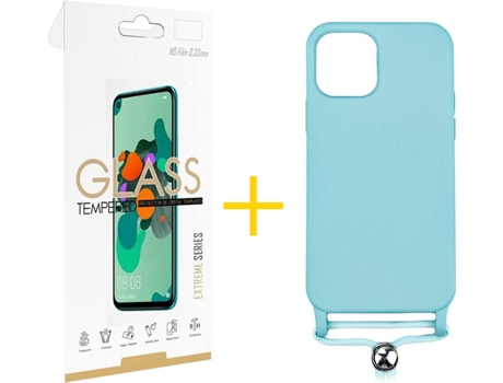 Carcasa + Protector de Pantalla para iPhone 11 Pro ACCETEL Verde Agua