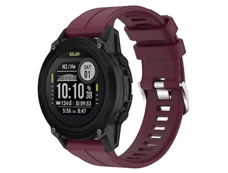 Correa Smartwatch Para Garmin Descent G1/Forerunner 745/945/935/Approach S62 Rojo Vino VENISYMLIS