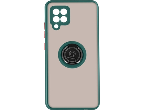 Carcasa y Soporte Samsung Galaxy A42 AVIZAR Función de soporte de Anillo de Metal Verde