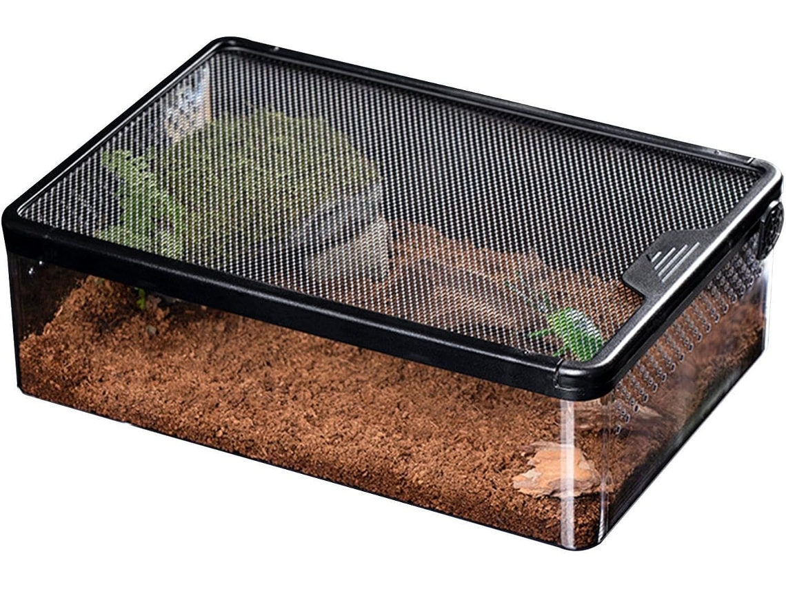 Contenedor Para Reptiles: Caja De Hábitat Transparente Que Permite El Paso Del Aire, Cámara De Alojamiento Para