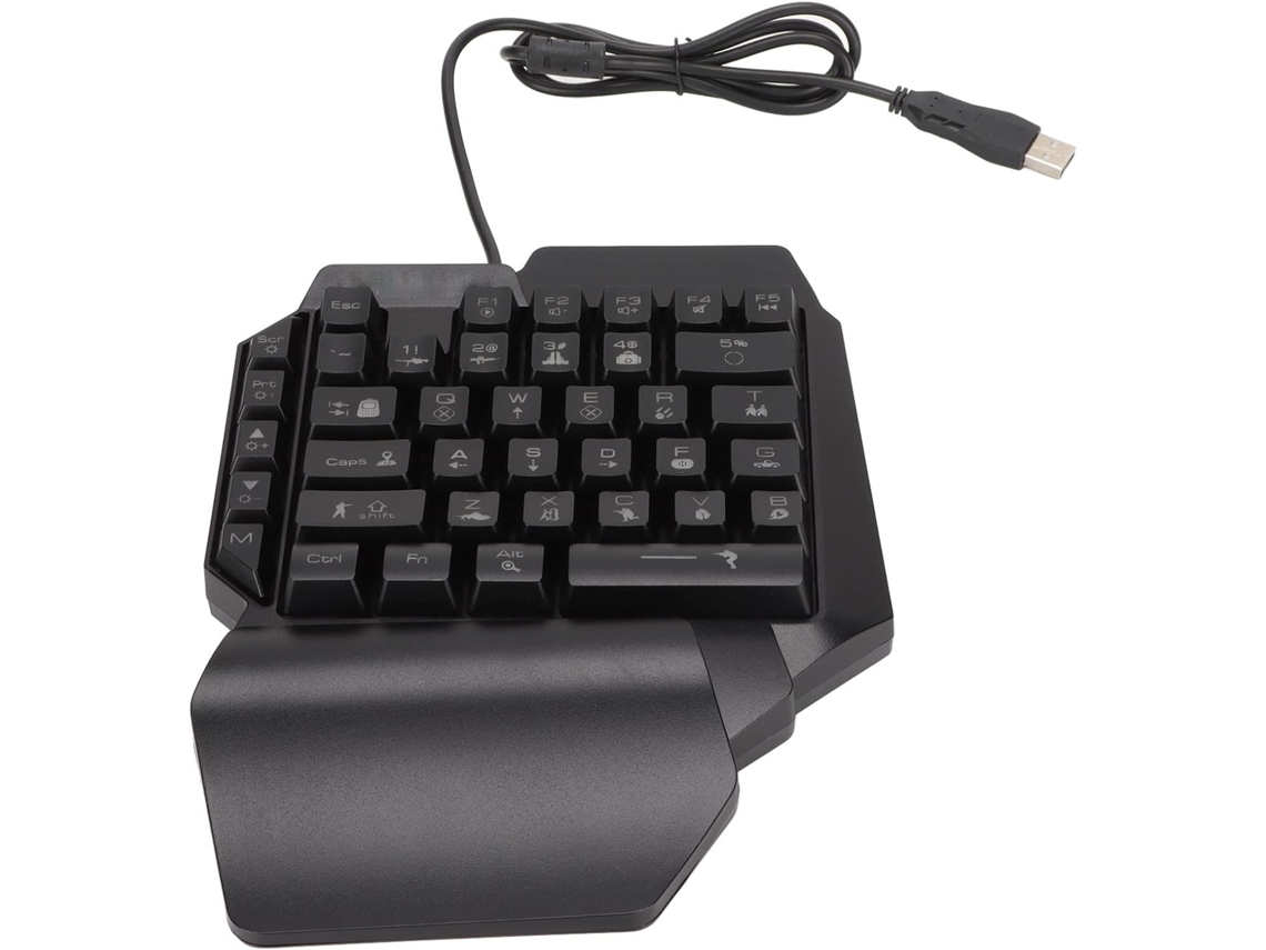 Teclado Mecánico Ergonómico Para Juegos Con Una Sola Mano Y Retroiluminación Led.