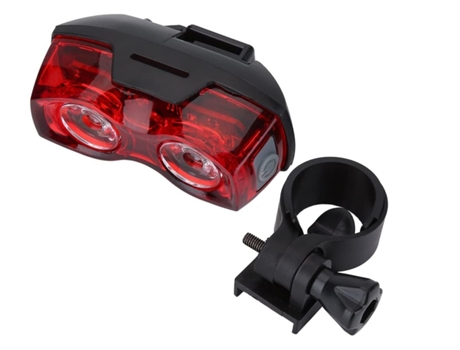 Luz trasera de bicicleta, luz trasera de bicicleta Led para exteriores o luz roja de advertencia trasera, tiene 2 luces Led negras ENZONS
