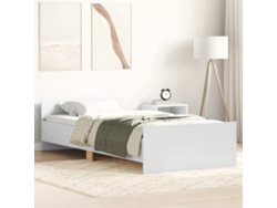 Estructura De Cama Madera De Ingeniería Blanca 90x190 Cm