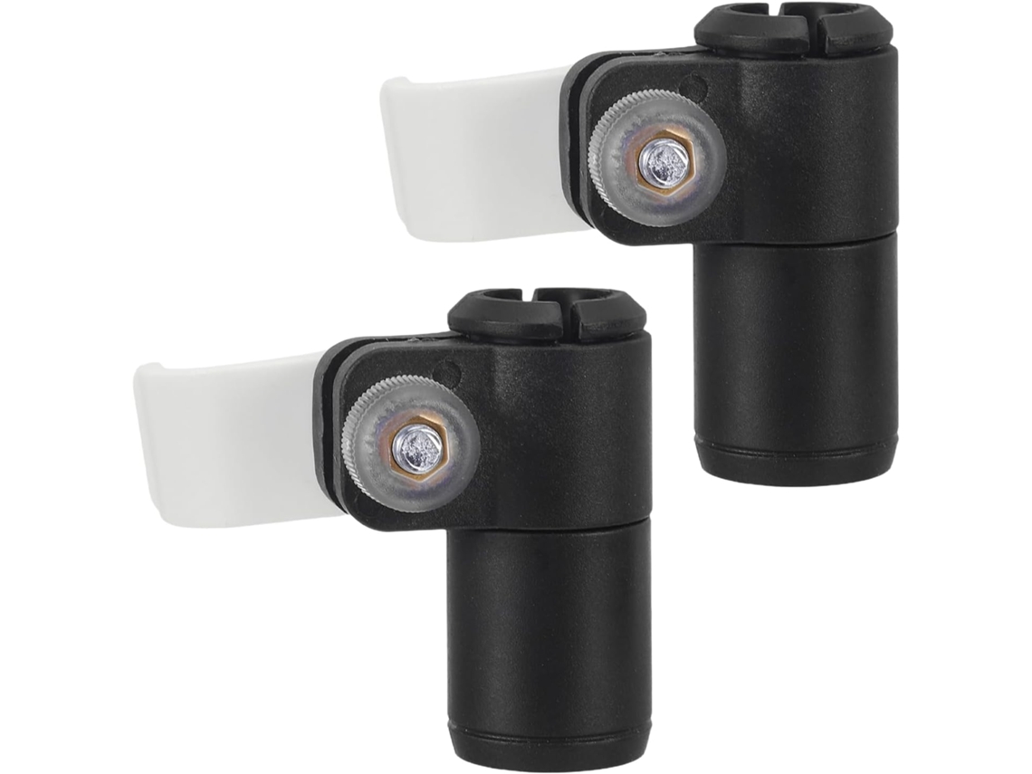 Juego de 2 clips de plástico para bastones de senderismo.
