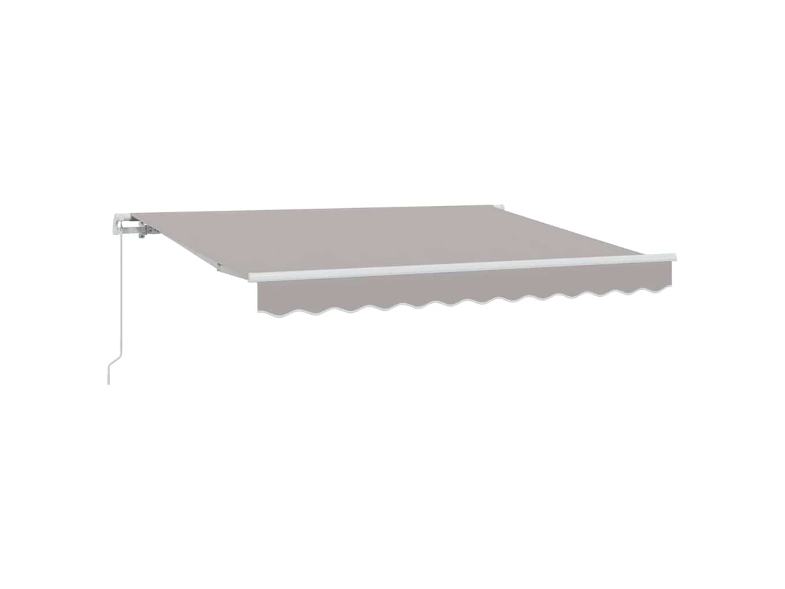 Toldo retráctil Vidaxl de poliéster gris claro